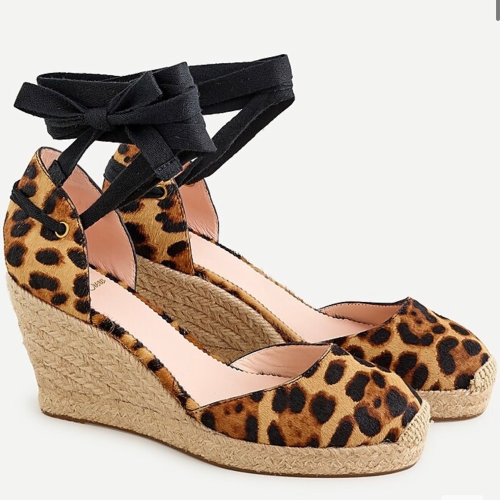 JCrew Haircalf Espadrille Wedge size 8.5